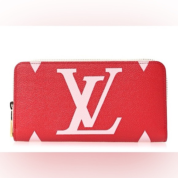 ✨🛍️ Louis Vuitton Limited Edition Rouge Giant Monogram Long Zip Around Wallet - Picture 1 of 8